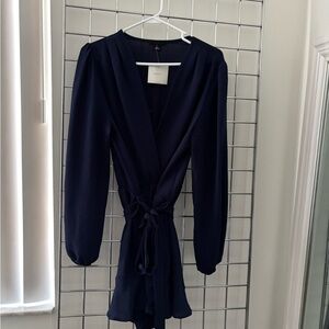 Chic Navy Jumpsuit with Tie Waist